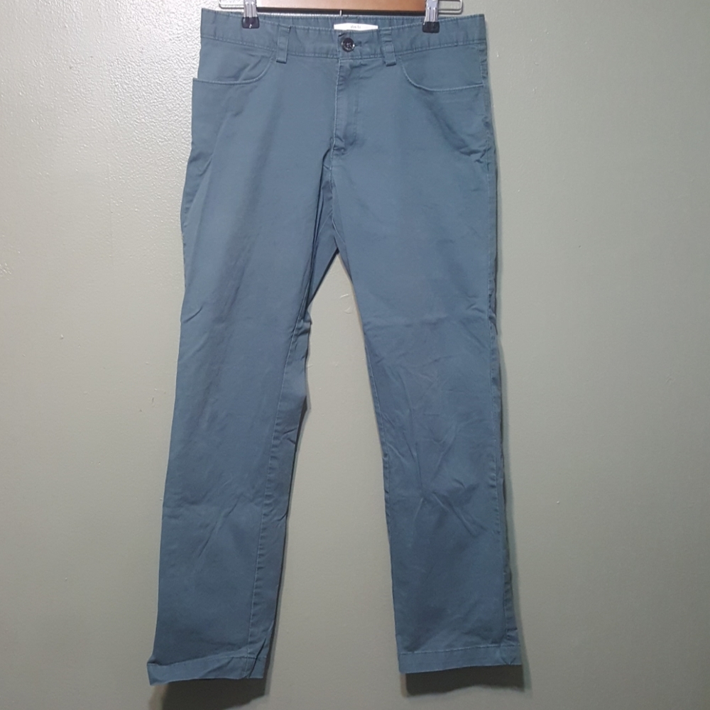 Calvin Klein teal slim chinos